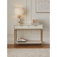 Very Home Cora Console Table - Ivory/Brass