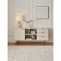 Very Home Cora Large Multi Sideboard - Ivory/Brass