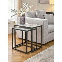 Very Home Oran Nest Of Tables - Black/White - Fsc Certified