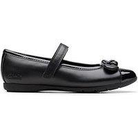 Clarks Junior/Older Dance Beam K Mary-Jane Shoe - Black