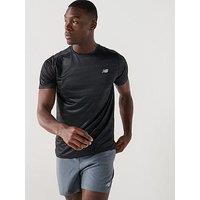 New Balance Mens Running Essential Printed T-Shirt - Black