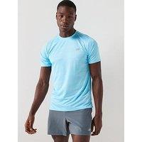 New Balance Mens Running Essential Printed Reflective T-Shirt - Blue