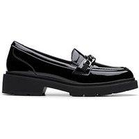 Clarks Youth Eris Edge Patent Leather Loafer - Black