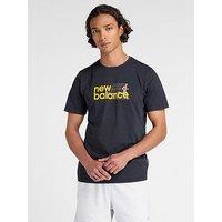 New Balance Mens Training Heathertech Graphic T-Shirt - Black
