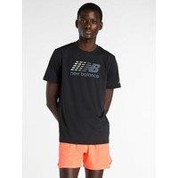 New Balance Mens Running Graphic T-Shirt - Black