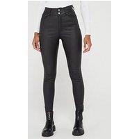 The Very Collection Coated Denim Shaping Skinny Jeans - Black
