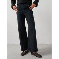 The Very Collection Wide Leg Jeans With Star Studs - Black