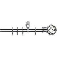 The Very Collection Metal Cage Finial 28 Mm Stainless Steel Extendable Curtain Pole