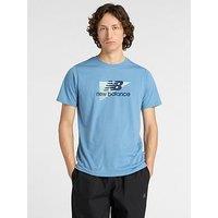 New Balance Mens Training Heathertech Graphic T-Shirt - Blue