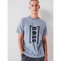Boss Tee Iconic Tl Relaxed Fit Tennis Logo T-Shirt - Light Grey