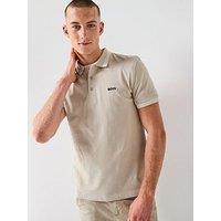 Boss Paddy Regular Fit Tipping Polo Shirt - Beige