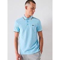 Boss Paddy Regular Fit Tipping Polo Shirt - Light Blue