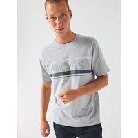 Boss Iconic Zone Regular Fit Large Logo T-Shirt - Light Grey