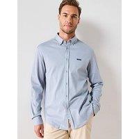 Boss Motion Regular Fit Long Sleeve Shirt - Light Grey