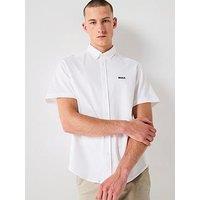 Boss Motion Regular Fit Short Sleeve Shirt - White