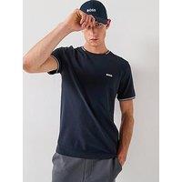 Boss Taul Regular Fit Stretch Pique T-Shirt - Navy