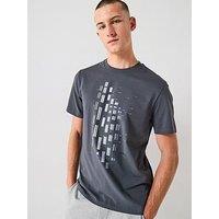 Boss Tee Grx Zone Regular Fit Graphic T-Shirt - Grey