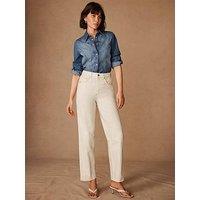 Mint Velvet Relaxed Tapered Boyfriend Jeans - Cream