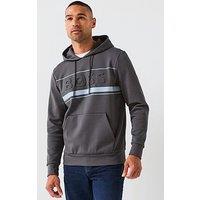 Boss Soody Zone Regular Fit Logo Overhead Hoodie - Dark Grey