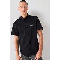 Boss Motion Regular Fit Short Sleeve Shirt - Black