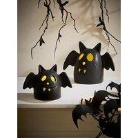 Heaven Sends Set Of 2 Black Light Up Bat Halloween Decorations