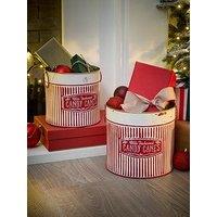 Heaven Sends Set Of 2 Candy Cane Bucket Christmas Decorations
