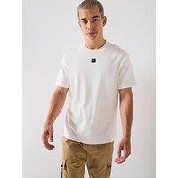 Hugo Dalile Regular Fit Centre Stacked Nikel Logo T-Shirt - White