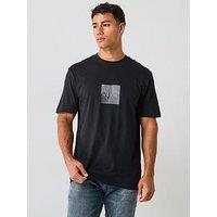 Hugo Regular Fit Dusplit Logo T-Shirt - Black