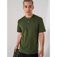 Hugo Dalile Regular Fit Centre Stacked Nikel Logo T-Shirt - Green