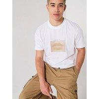 Hugo Regular Fit Deterni Lips Graphic T-Shirt - White
