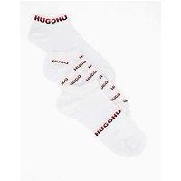 Hugo Bodywear 3 Pack Split Logo Crew Socks - White