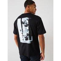 Boss Section Relaxed Fit Back Print T-Shirt - Black