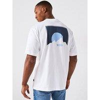 Boss Move Relaxed Fit Back Print T-Shirt - White