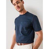 Boss C-Taut 105 Regular Fit Contrast Stitched Pocket T-Shirt - Navy