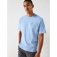Boss Voyage Relaxed Fit Dial Logo T-Shirt - Light Blue