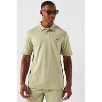 Boss Pe Interlock Tonal Logo Polo Shirt - Green