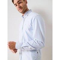 Boss H-Liam Striped Regular Fit Oxford Shirt - Light Blue
