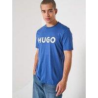 Hugo Dulivio Regular Fit Large Logo T-Shirt - Blue