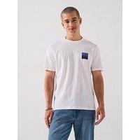 Hugo Regular Fit Dapusi Split Logo T-Shirt - White