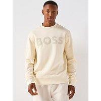 Boss Webasic Logo Crew Sweatshirt - Beige