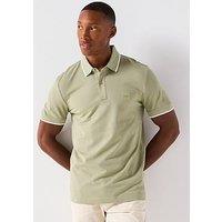 Boss Passertip Slim Fit Short Sleeve Polo Shirt - Green