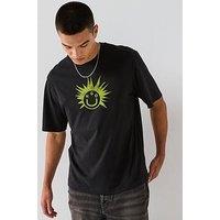 Hugo Blue Nugix Relaxed Fit Smiley Face T-Shirt - Black