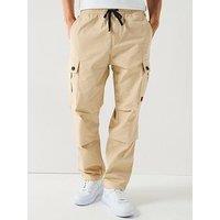 Hugo Garlo233 Regular Fit Drawstring Cargo Pants - Beige