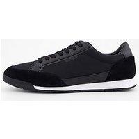 Boss Nitan Suede Mesh Sneaker - Black
