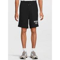 Hugo Nomario Oversized International Logo Jersey Shorts - Black