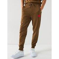 Hugo Red Patch Logo Cuff Joggers - Brown