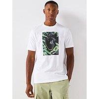 Boss Animali Regular Fit Jaguar Graphic T-Shirt - White