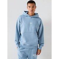 Hugo Blue Nazardo Oversized International Logo Hoodie - Light Blue