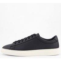 Boss Kieran Tennis Leather Trainers - Black