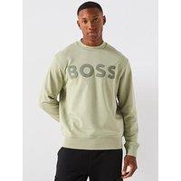 Boss Webasic Logo Crew Sweater - Green